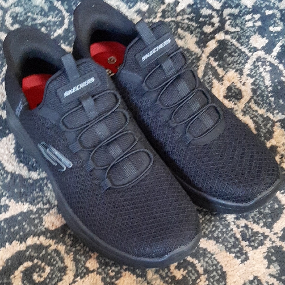 Skechers Black Slip-On Sneakers